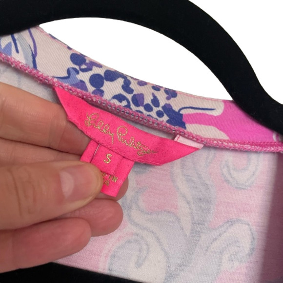 GUC size small Lilly Pulitzer Karlie Romper in Pink and Blue - Picture 5 of 8